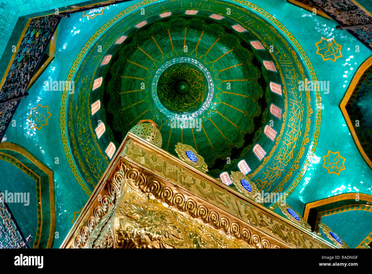 Interior of Bibi-Heybat Mosque, Baku, Azerbaijan Stock Photo
