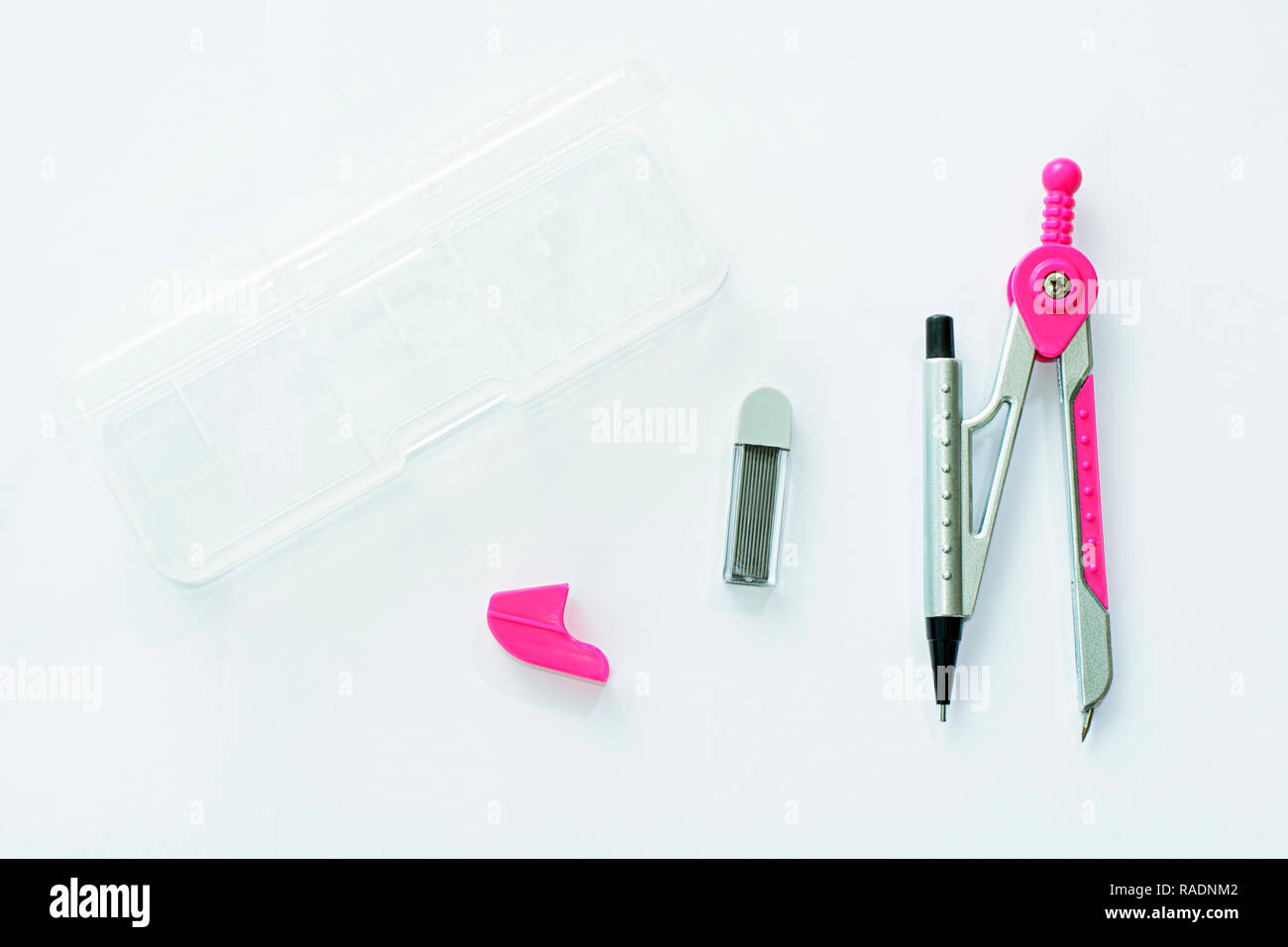 The drafting supplies on a white background Stock Photo Alamy
