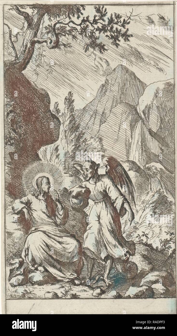 Temptation of Christ, Anonymous, Jan Luyken, 1681 - 176. Reimagined by ...