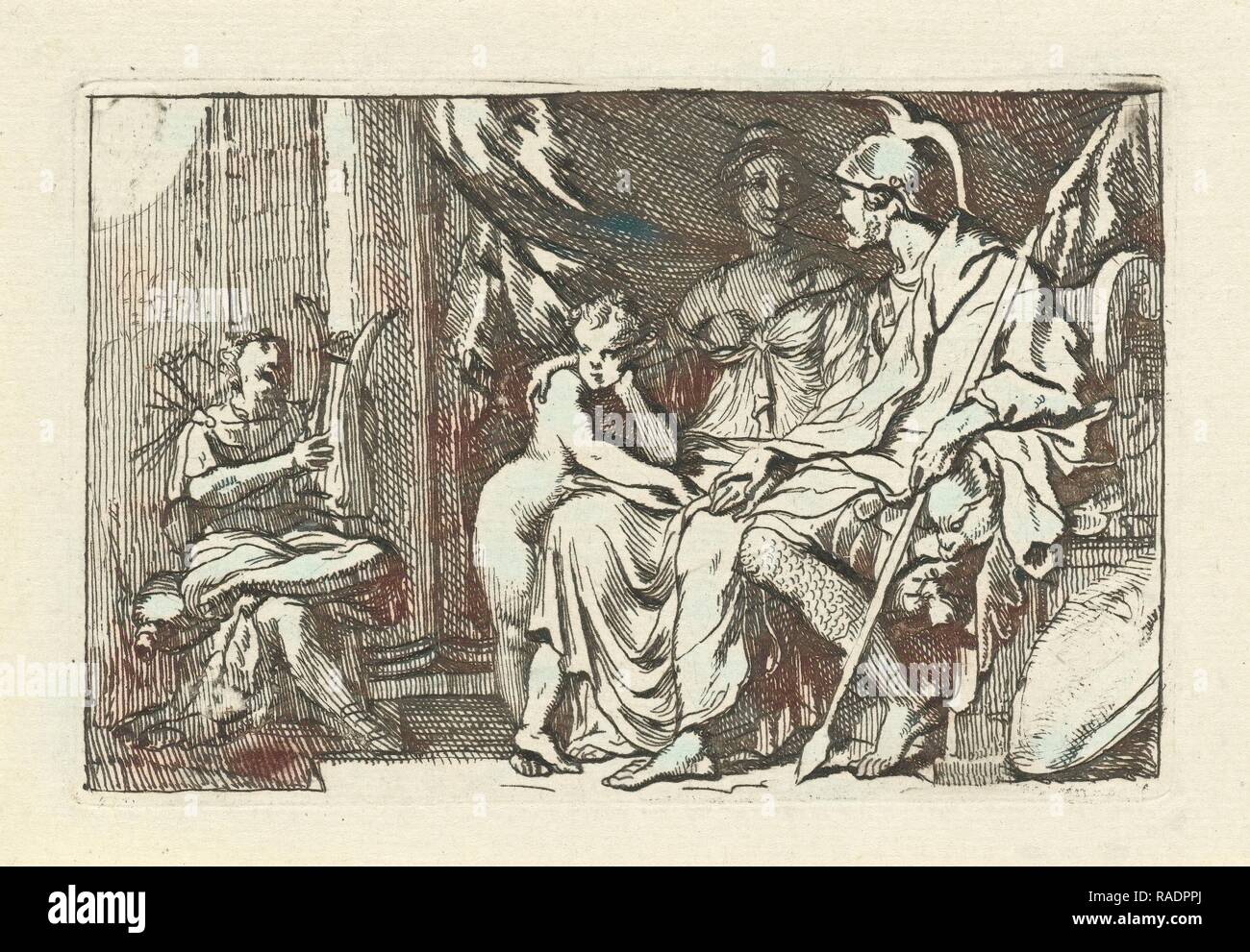 Aeneas tells Dido about his fate, Gerard de Lairesse, 166. Reimagined