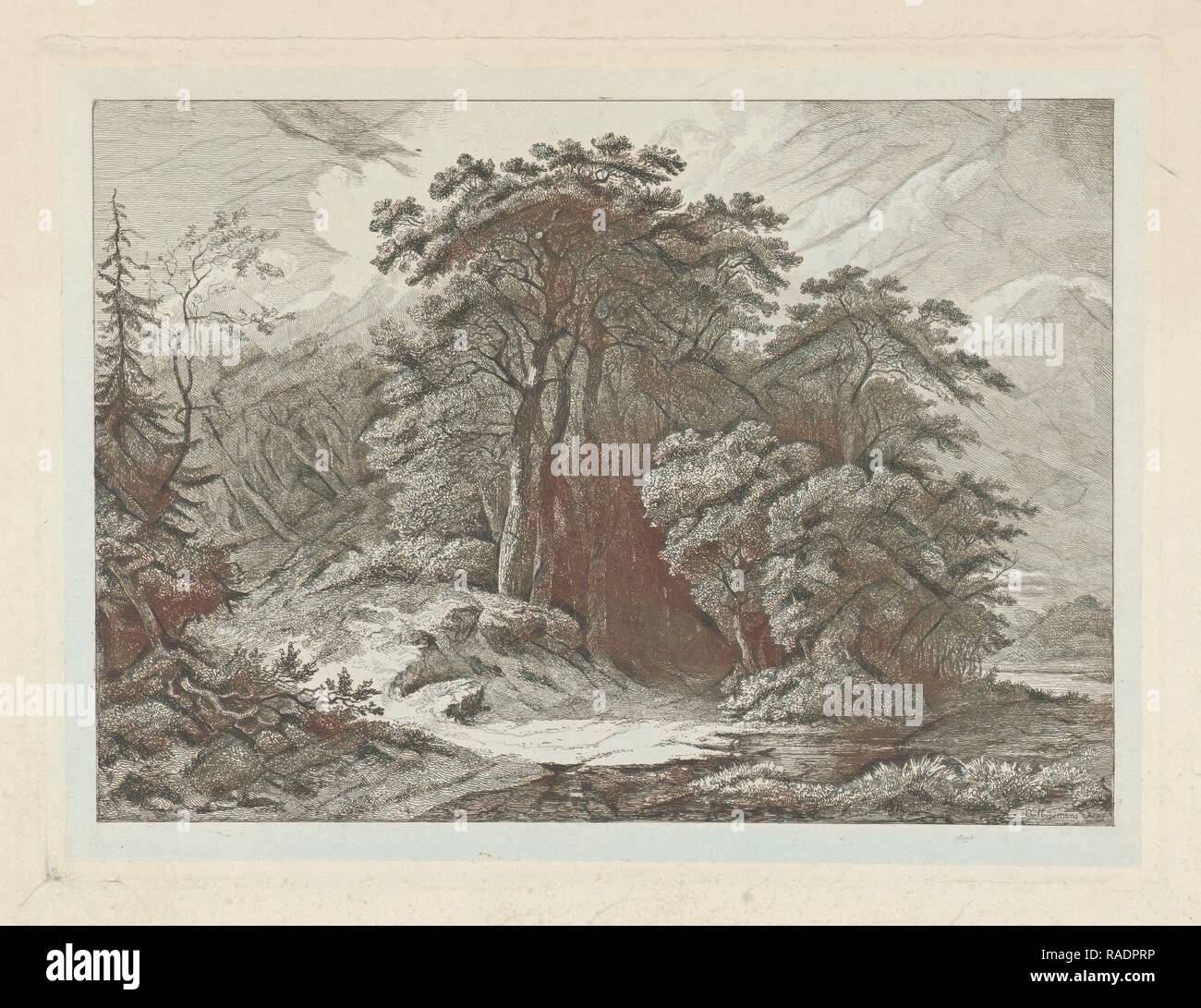Wooded Landscape with water, Constantinus Cornelis Huysmans, 1820 188