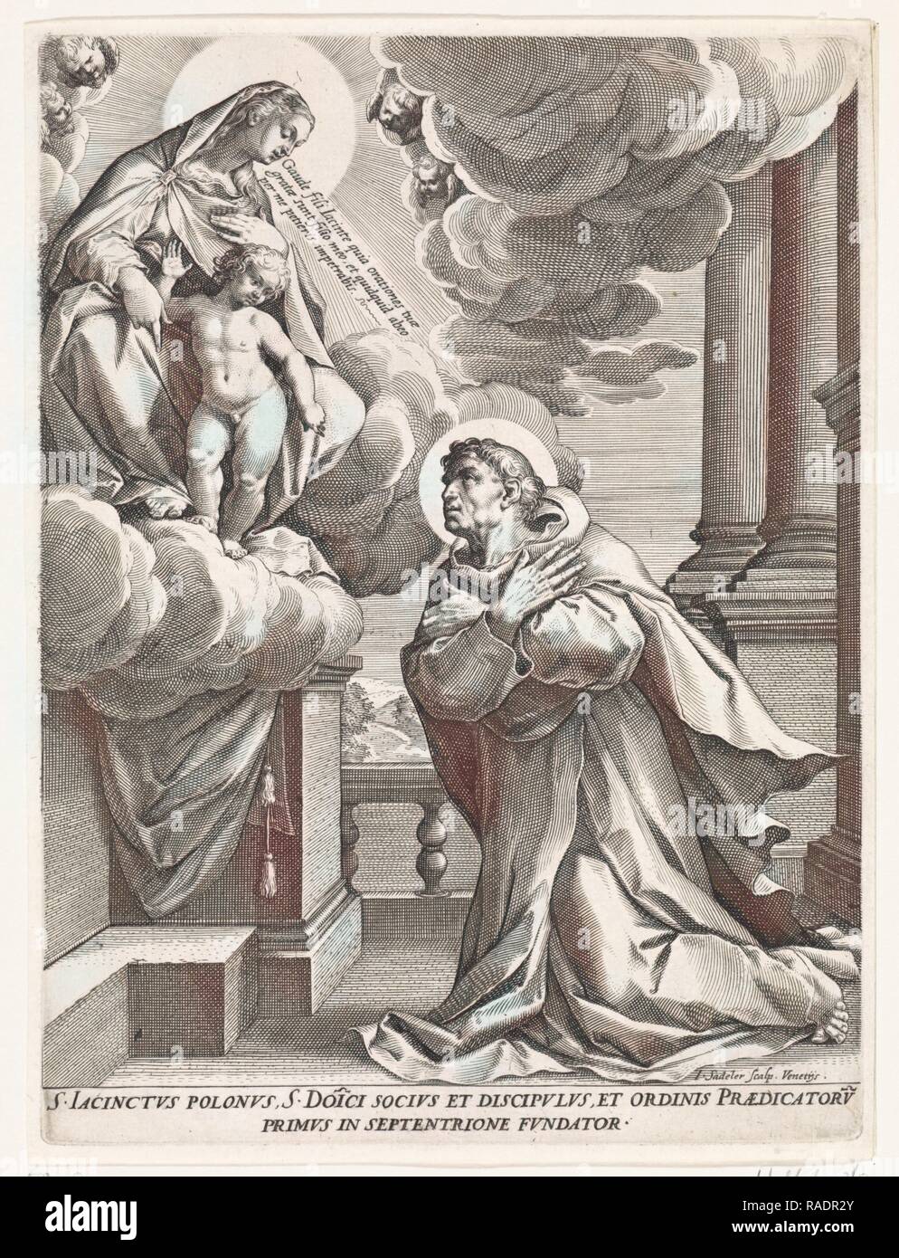 Saint Hyacinth of Poland worships Mary with the Christ Child, Johann