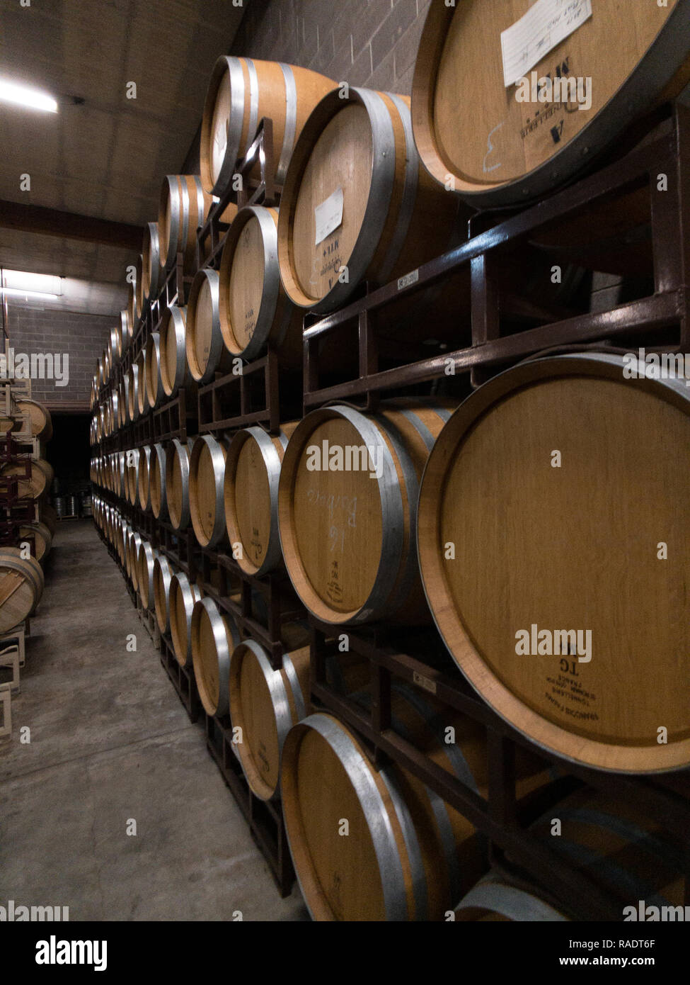 Oak wooden barrels hi-res stock photography and images - Alamy