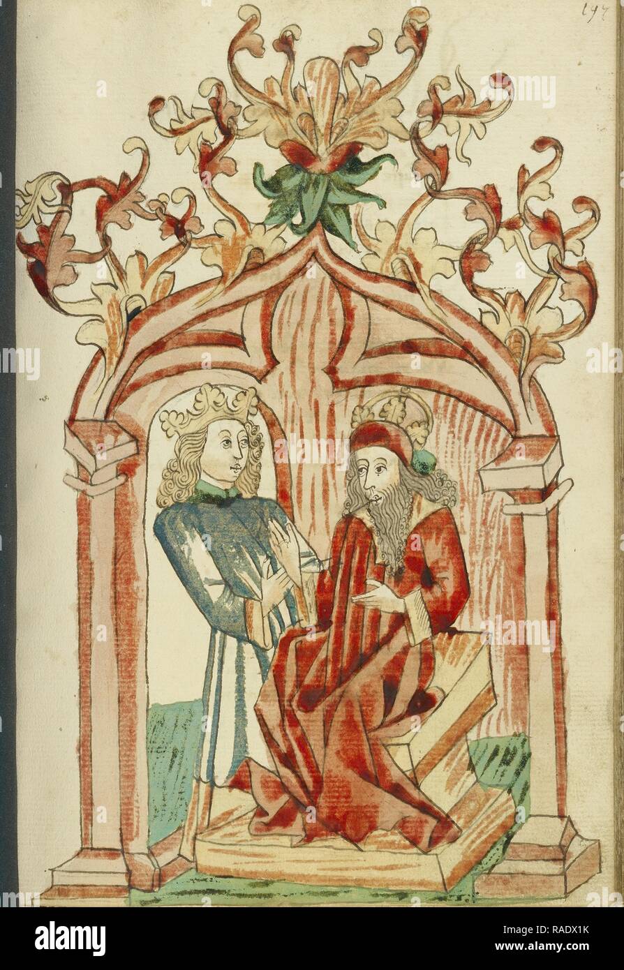 Josaphat and King Avenir in Conversation, Follower of Hans Schilling ...