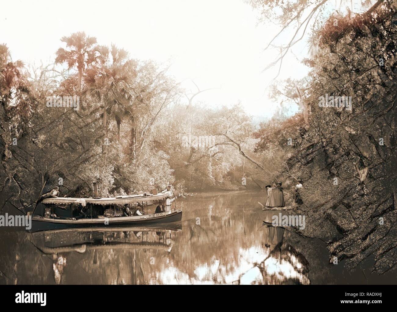 Boating On The Tomoka, Jackson, William Henry, 1843-1942, Steamboats 