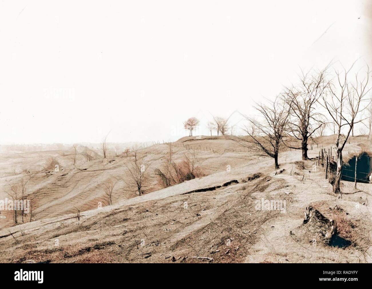 General view of battlefield, Vicksburg, Miss, Battlefields, Vicksburg (Miss.), History, Siege, 1863, United States reimagined Stock Photo