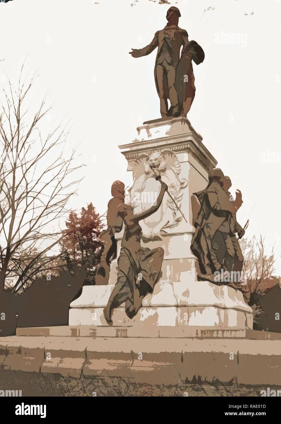 Lafayette statue, Lafayette Square, Washington, D.C, Lafayette, Marie Joseph Paul Yves Roch