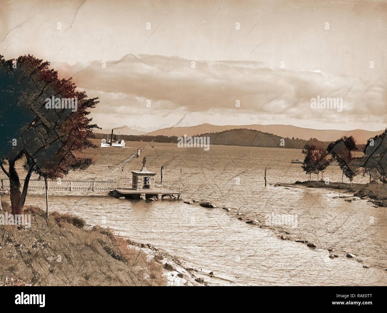 Endicott Rock and outlet, Lake Winnipesaukee, N.H, Lakes & ponds, Piers