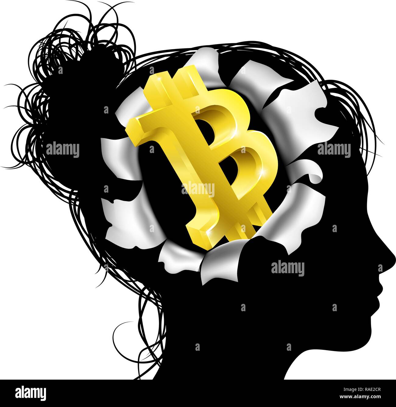 Obsessed With Bitcoin Stock Vector