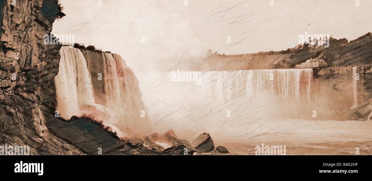 Niagara, general view from Cave of the Winds, Waterfalls, United States