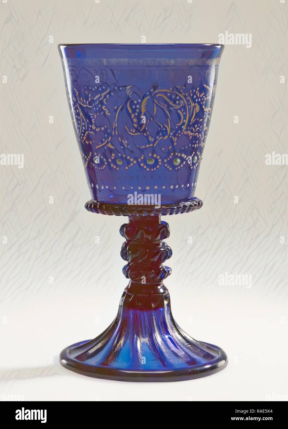 Goblet, Venice, Italy, about 1500, Free and moldblown coblat