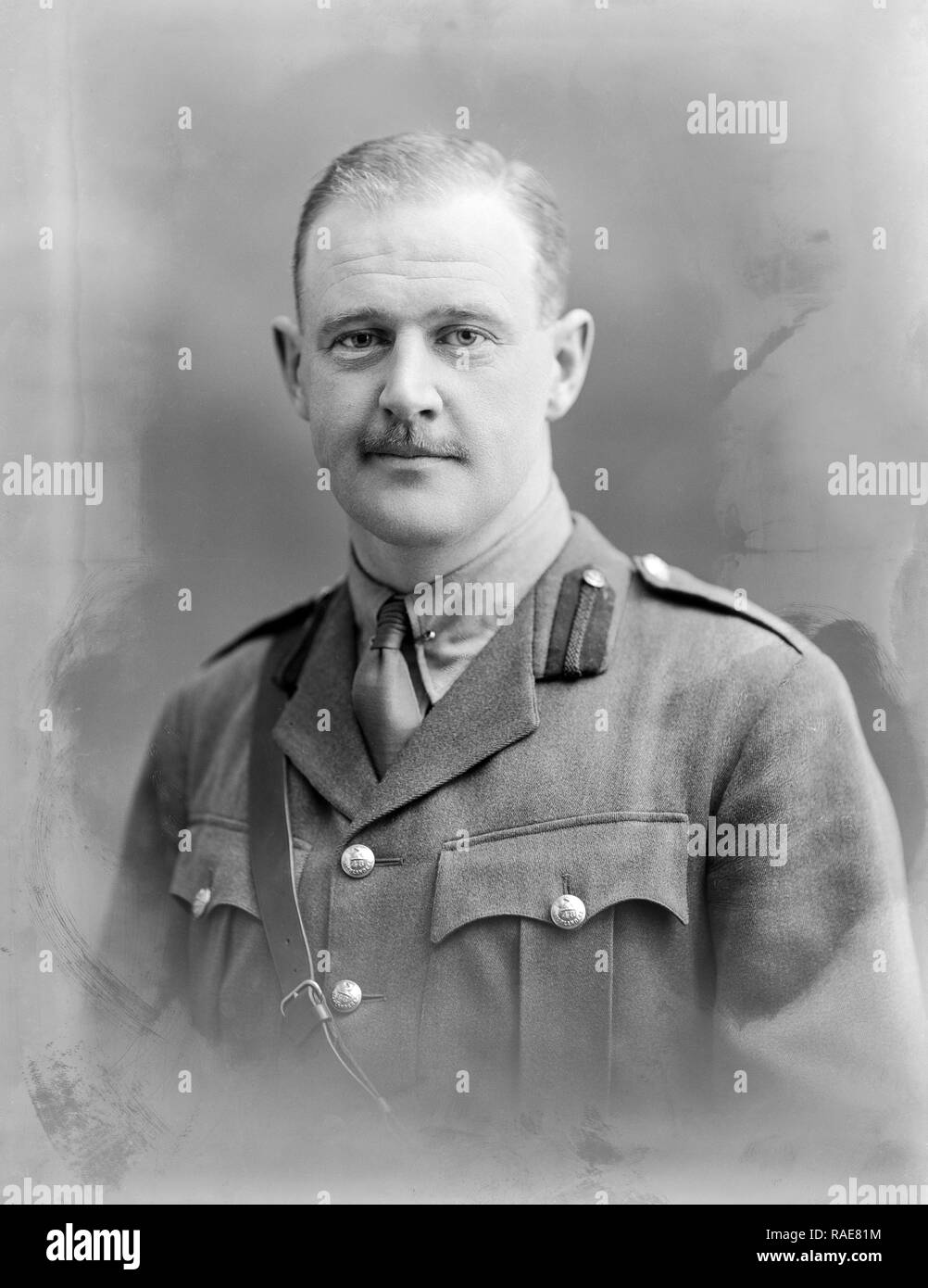 Photo taken on 11th January 1916. Captain Cockhrane of the 48th Highlanders of Canada. Studio portrait photograph taken at the famous Bassano Studios in London. Stock Photo