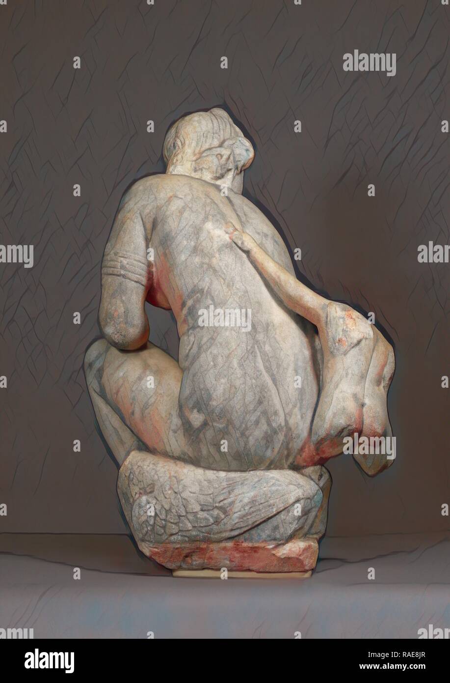 Statue of a Crouching Venus, Roman Empire, 100 - 150, Gray Marble, 115 × 56.7 × 72.6 cm (45 1,4 × 22 5,16 × 28 9,16 reimagined Stock Photo