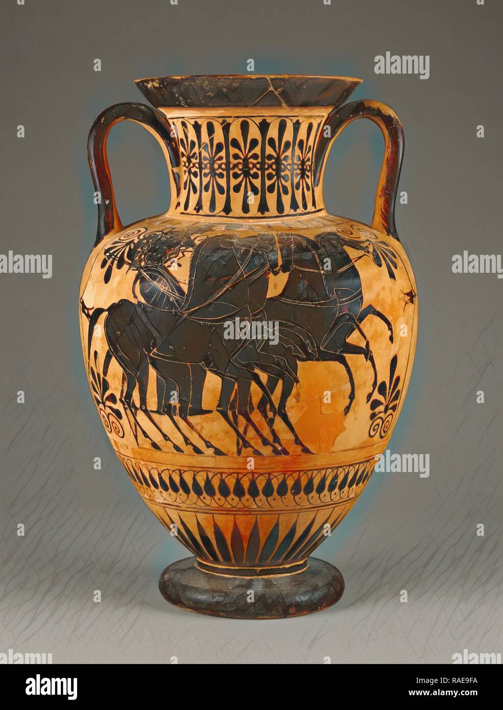 Attic Black Figure Amphora Athens Greece About 520 B C