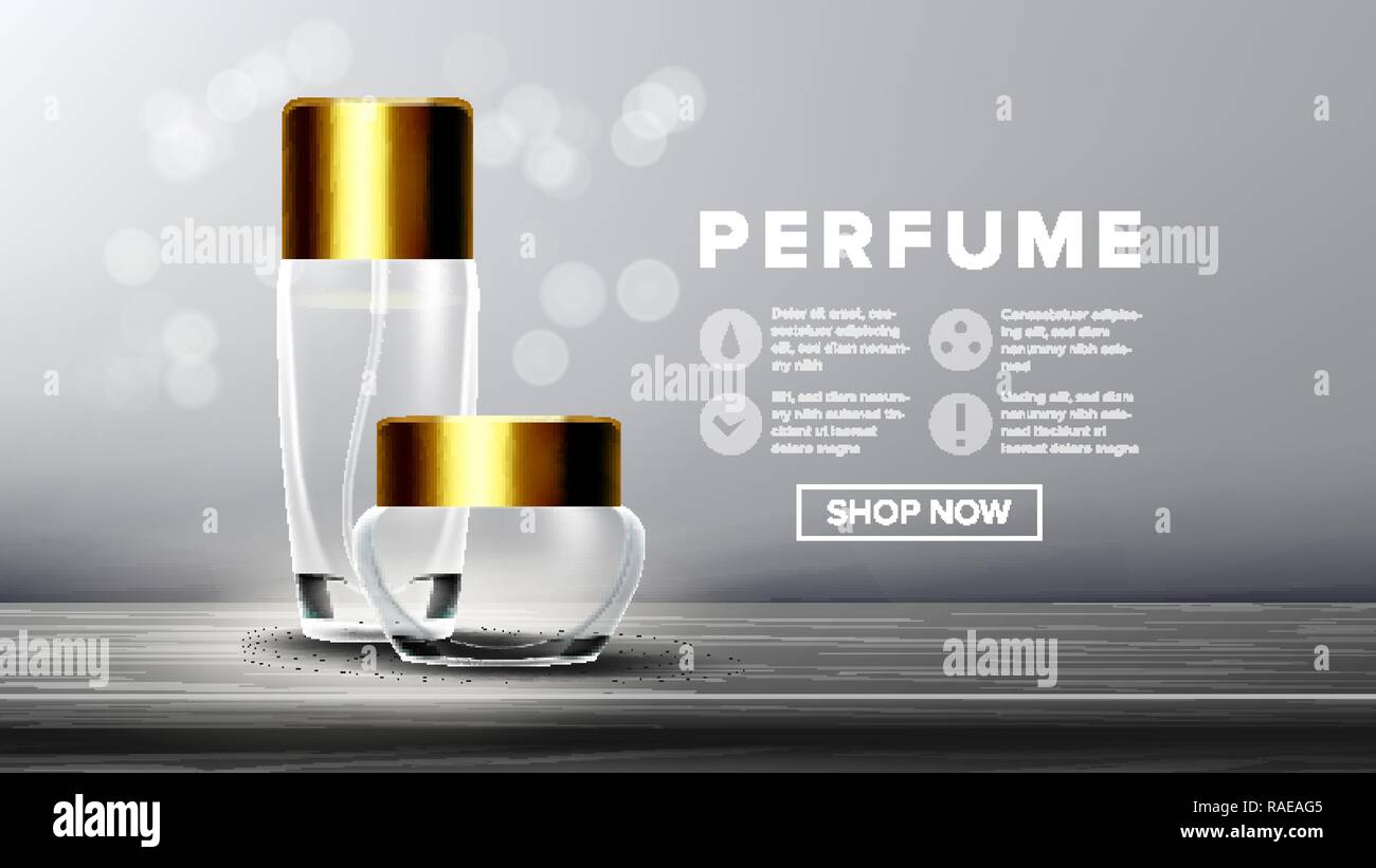 Download Cosmetic Glass Ads Vector Bottle Jar Empty Glass Bottle Tube Box Jar Package Skincare Beauty 3d Isolated Transparent Realistic Mockup Template Illustration Stock Vector Image Art Alamy PSD Mockup Templates