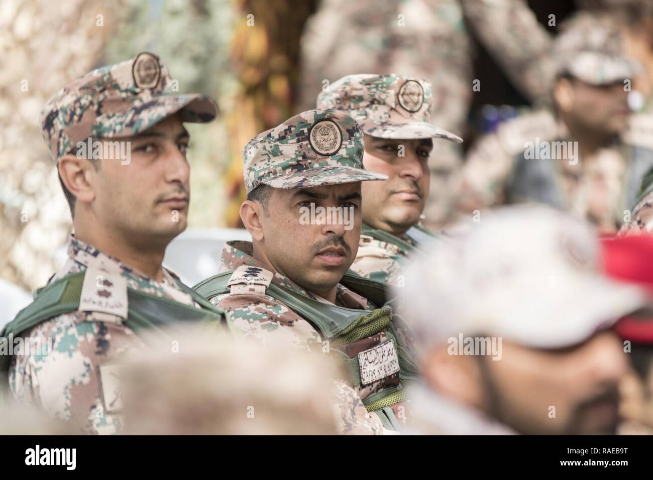 Jordan Armed Forces Arab Army Soldiers Listen To The Brigade S Order Brief For Exercise Eager Light 2017 Jan 25 2017 At The Joint Training Center In Jordan Eager Light Is An