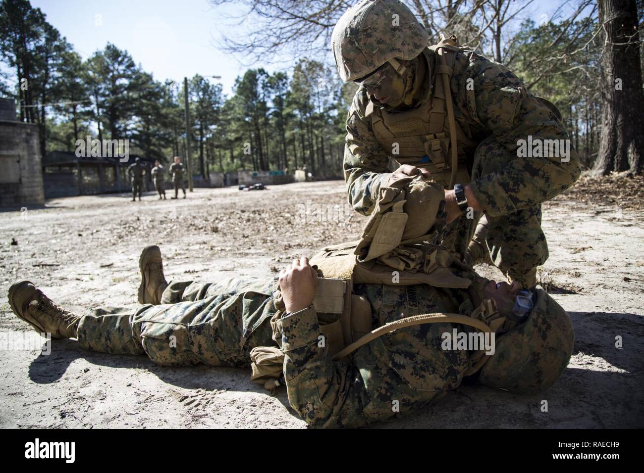 A U.S. Marine with Company F (Fox Co.), Marine Combat Training