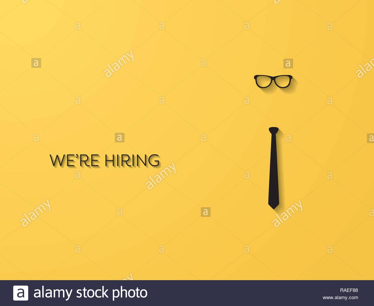 Hiring And Recruitment Poster Or Banner Vector Concept In
