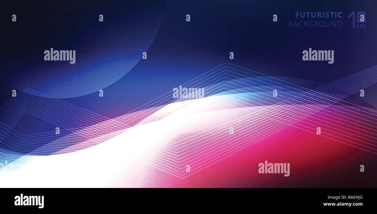Abstract smooth neon glowing light lines wave futuristic background ...