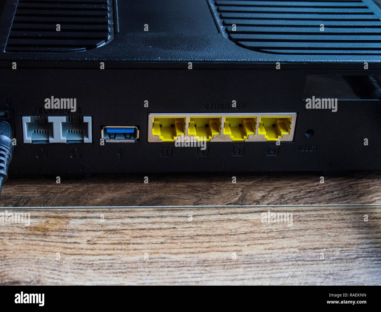 Front part of router Stock Photo Alamy