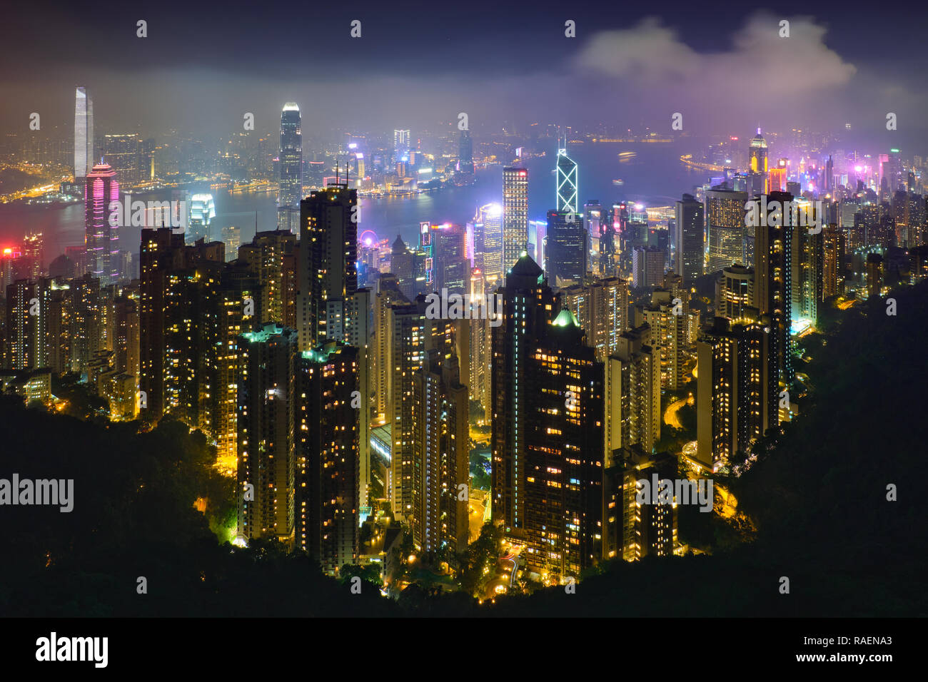 Hong Kong skyscrapers skyline cityscape view Stock Photo - Alamy