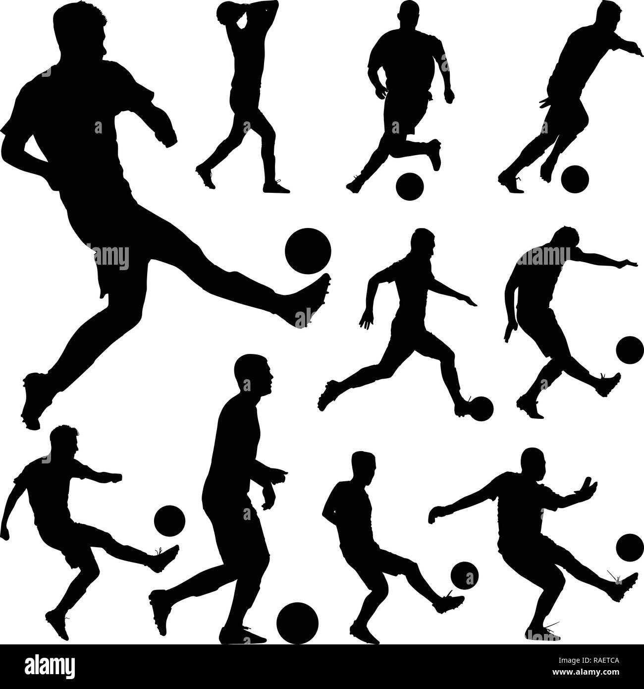 soccer player silhouette vector Stock Vector Image & Art - Alamy