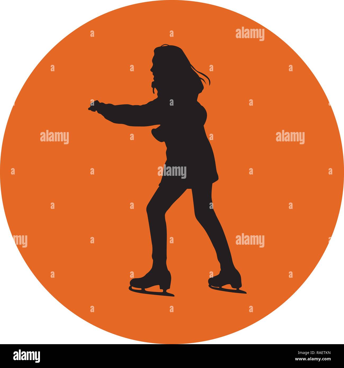 ice skating silhouette vector Stock Vector Image & Art Alamy