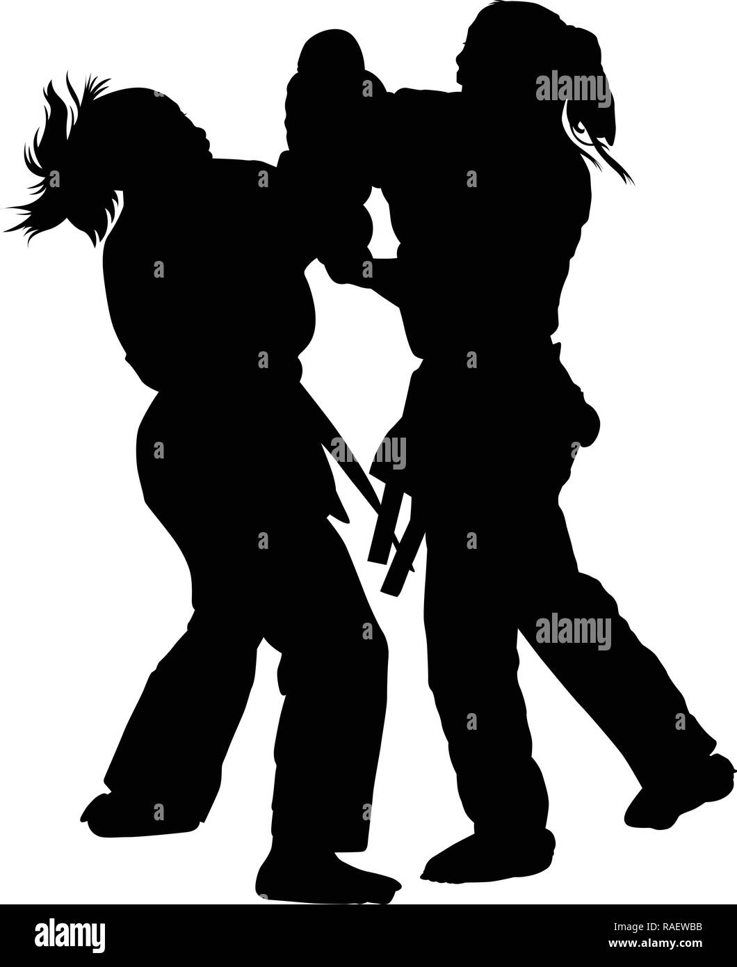 karate girl silhouette Stock Vector Image & Art Alamy