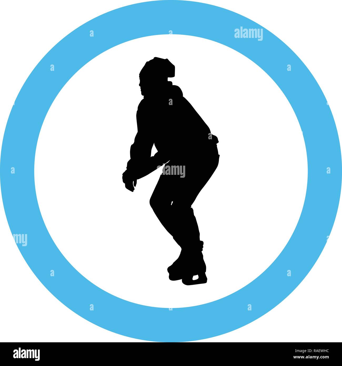 ice skate silhouette Stock Vector Image & Art Alamy