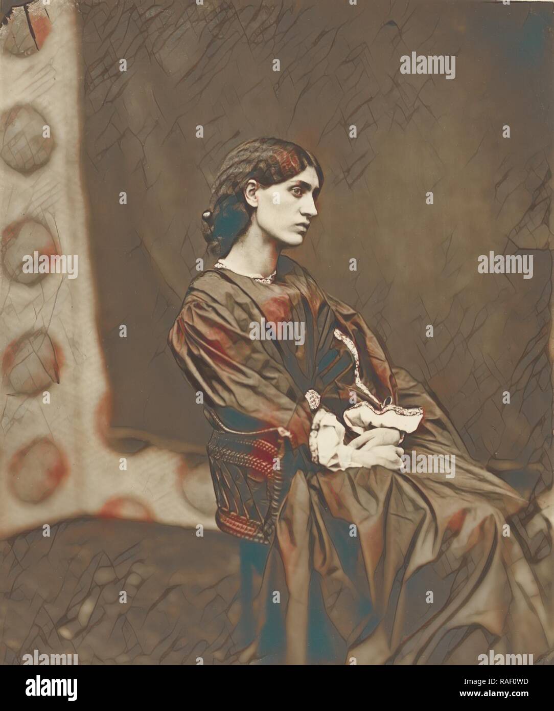 Portrait of Jane Morris (Mrs. William Morris), John Robert Parsons (British, about 1826 - 1909, active 1860s - 1870s reimagined Stock Photo
