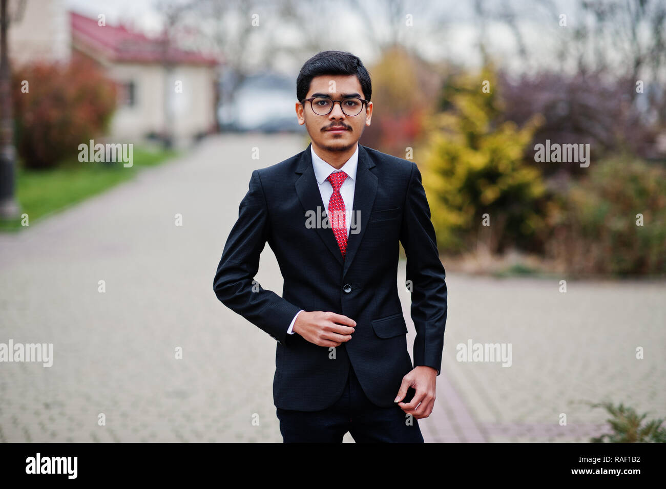 Black red tie hi-res stock and images - Alamy