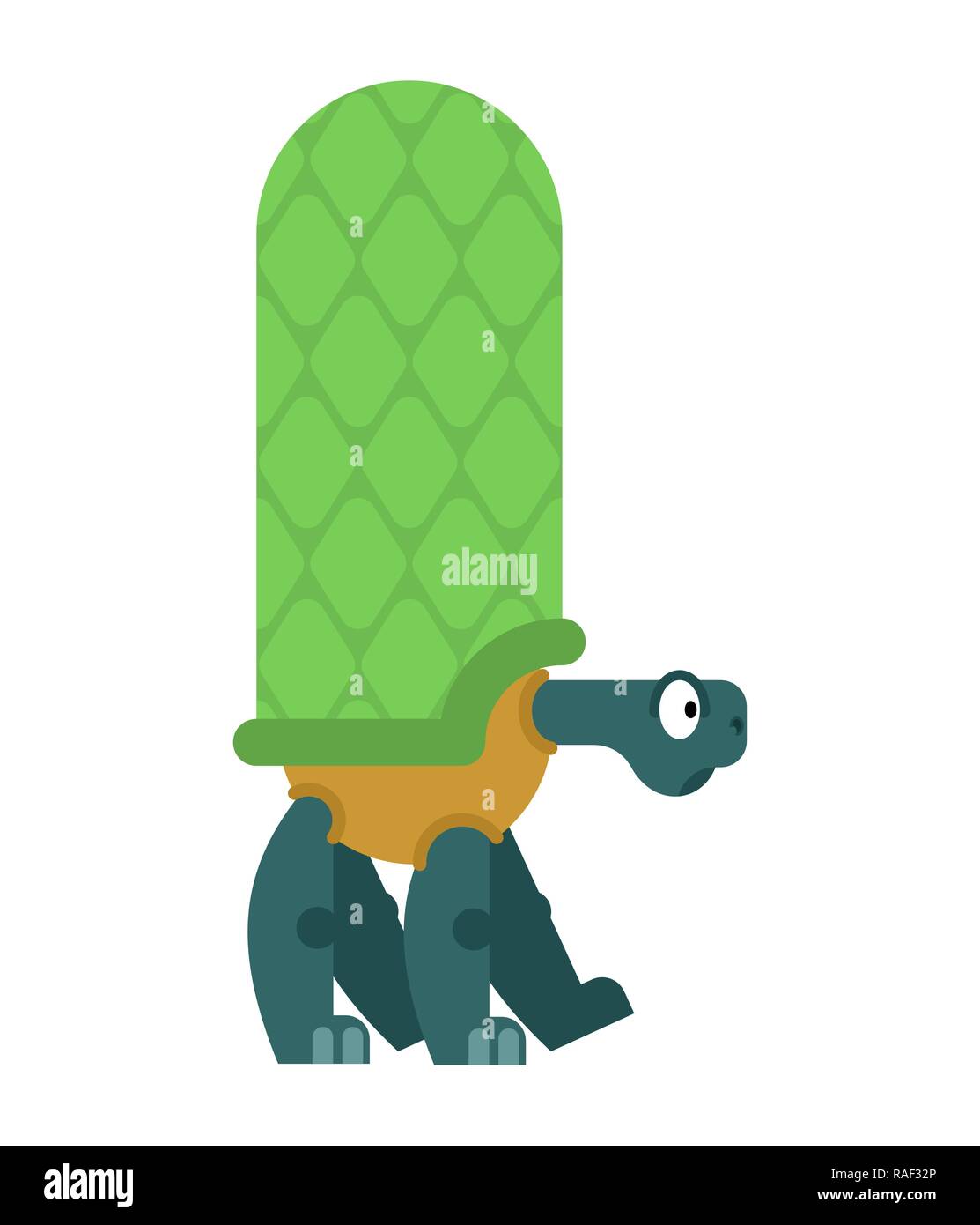 Turtle Shell Base Cartoon Turtle cartoon style. Amphibian with high shell Stock Vector Image ...