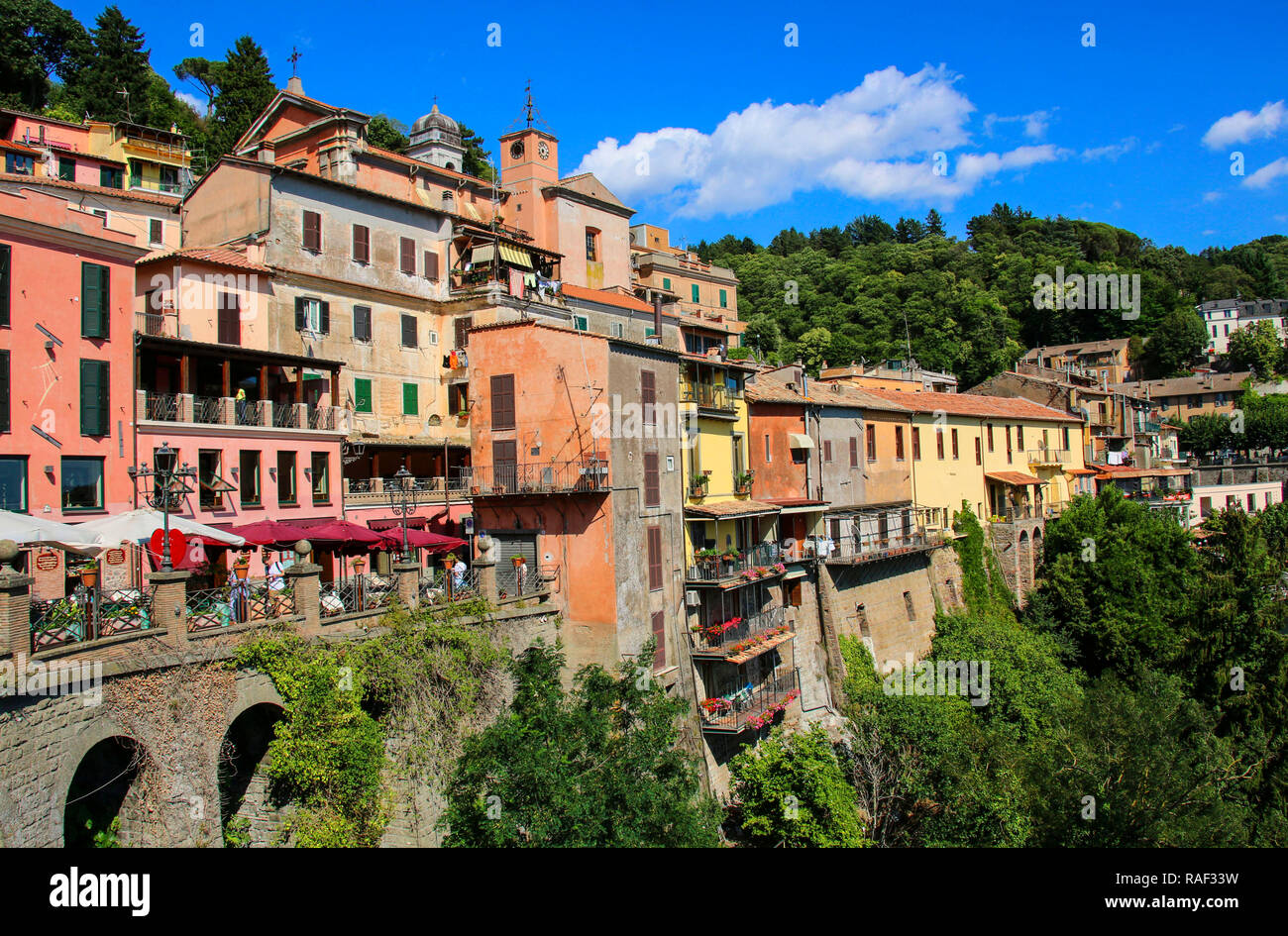 View of Nemi, Rome province Lazio, Italy Stock Photo