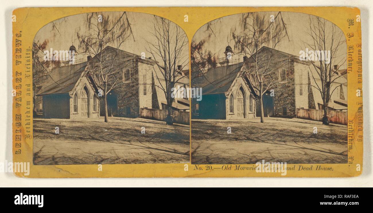 Old Moravian Chapel and Dead House. Bethlehem, Pa, M.A. Kleckner