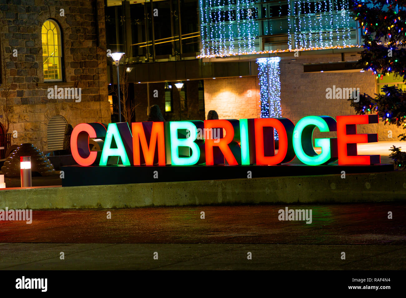 Cambridge (Galt) Ontario Canada. Festive Christmas Decoration at