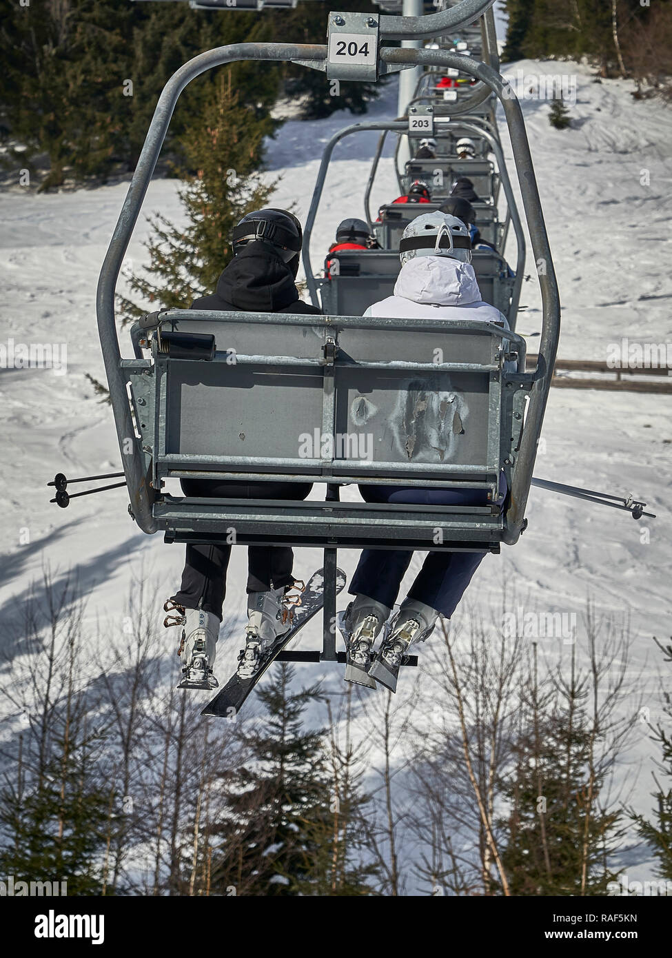 Old ski chairlift hires stock photography and images Alamy