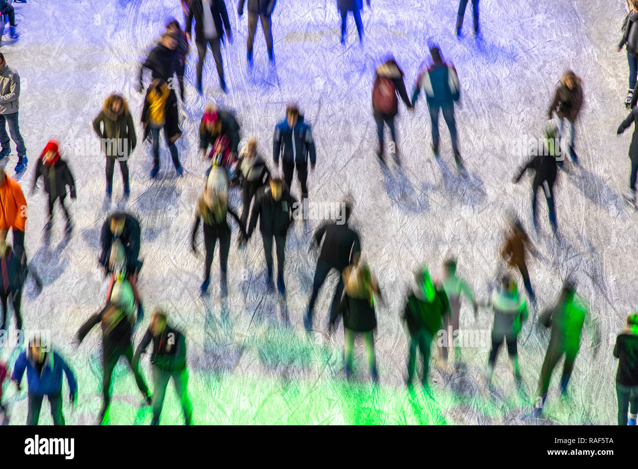 Ice Skating rink, skating, ice skating, on the move Stock Photo Alamy