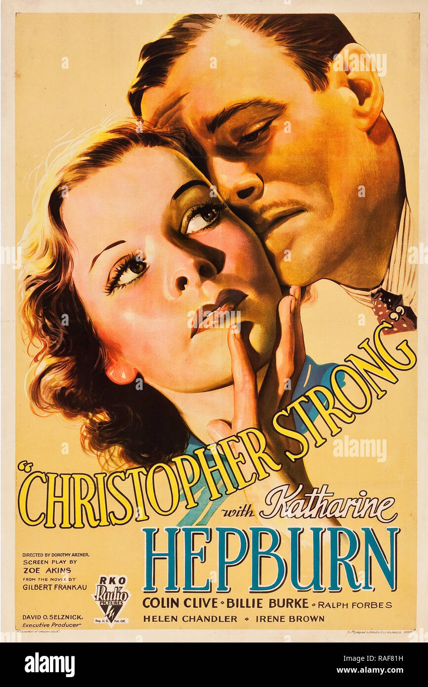 Christopher Strong (RKO, 1933), Poster  Katharine Hepburn, Colin Clive  File Reference # 33636 805THA Stock Photo