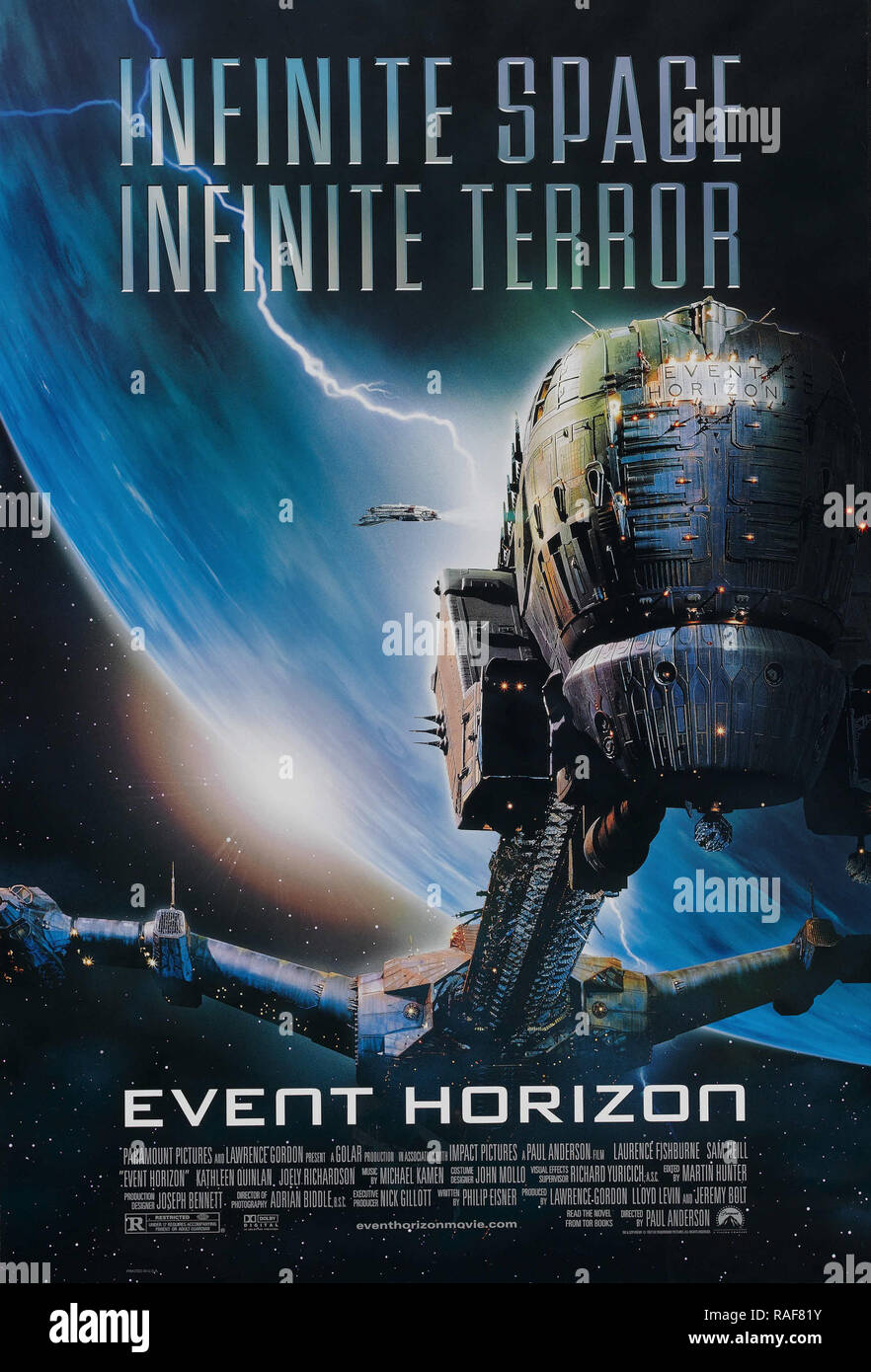 Event Horizon (Paramount, 1997), Poster  Laurence Fishburne  File Reference # 33636 810THA Stock Photo