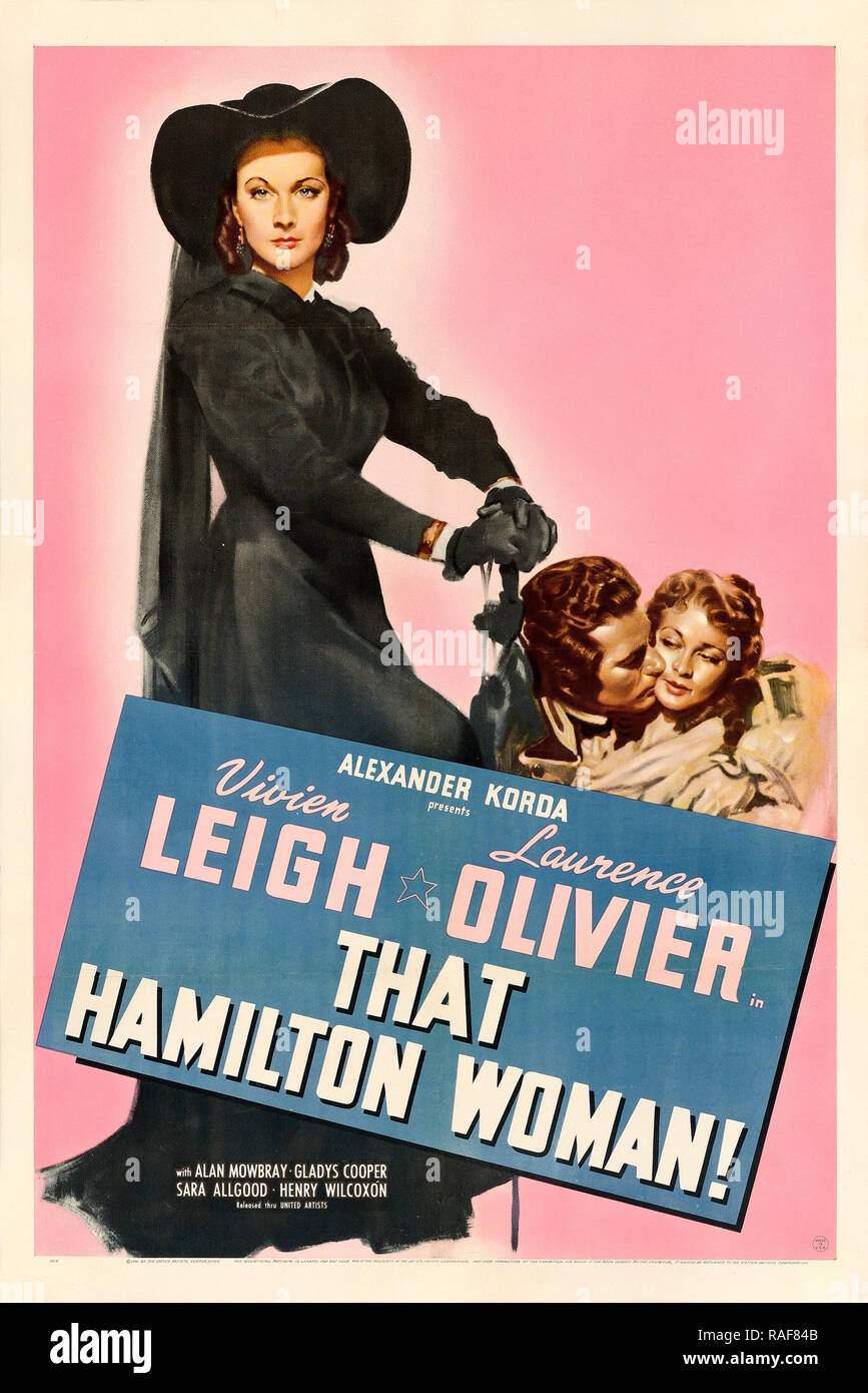 That Hamilton Woman (United Artists, 1941), Poster  Vivien Leigh, Laurence Olivier  File Reference # 33636 847THA Stock Photo