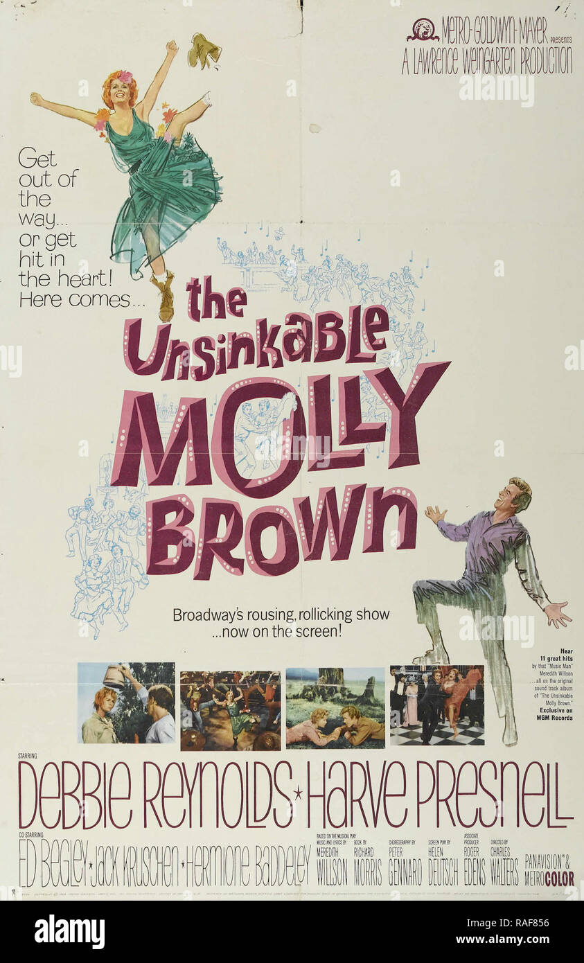 The Unsinkable Molly Brown (MGM, 1964), Poster  Debbie Reynolds  File Reference # 33636 867THA Stock Photo
