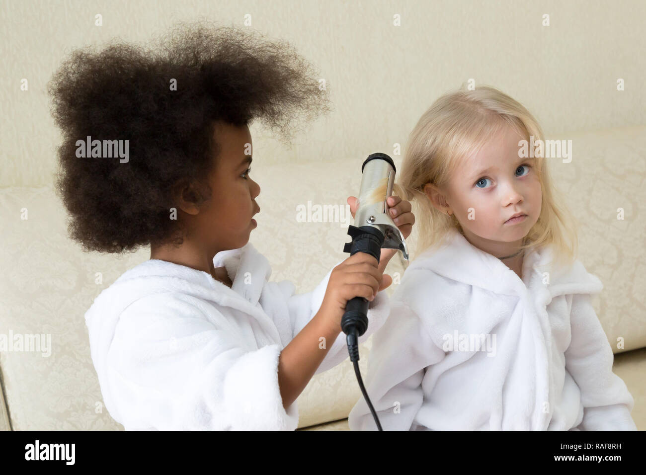 Curling Iron Not Backstage Not Stylist Stock Photos Curling Iron