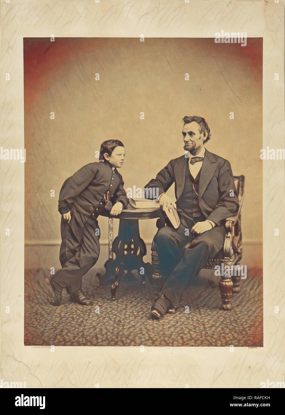 Abraham Lincoln and His Second Son Thomas (Tad), Alexander Gardner