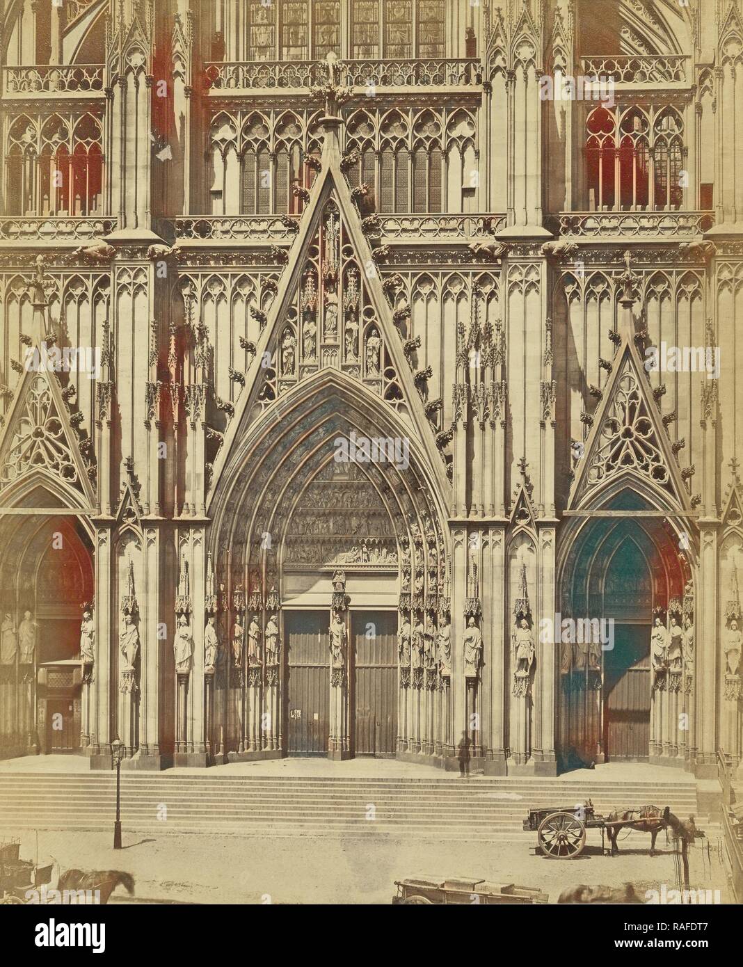 Exterior of Cologne Cathedral, German, Cologne, Germany, about 1880 ...