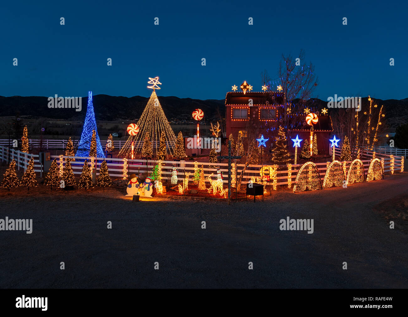 Christmas lights set hires stock photography and images Alamy