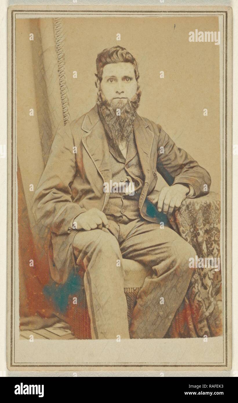 man with longish beard, seated, John P. Percival (American, active