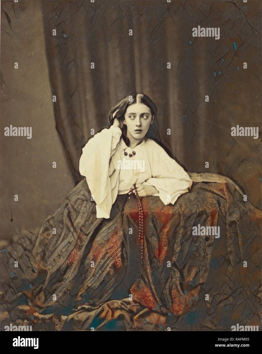 Mariana, Henry Peach Robinson (British, 1830 - 1901), 1857 - 1858, Albumen silver print. Reimagined by Gibon. Classic reimagined Stock Photo