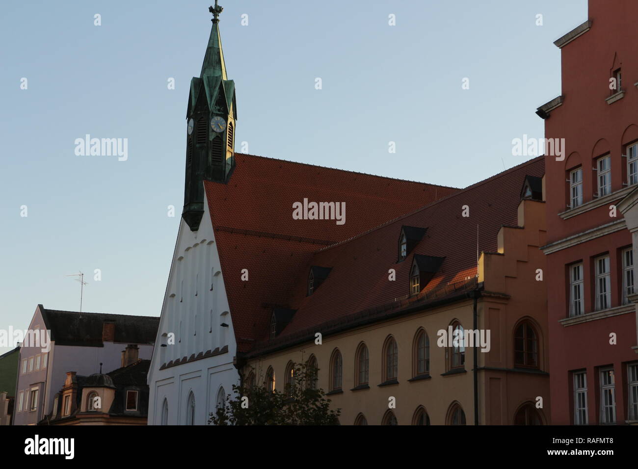 Historische Gebäude im Zentrum von Ingolstadt Stock Photo