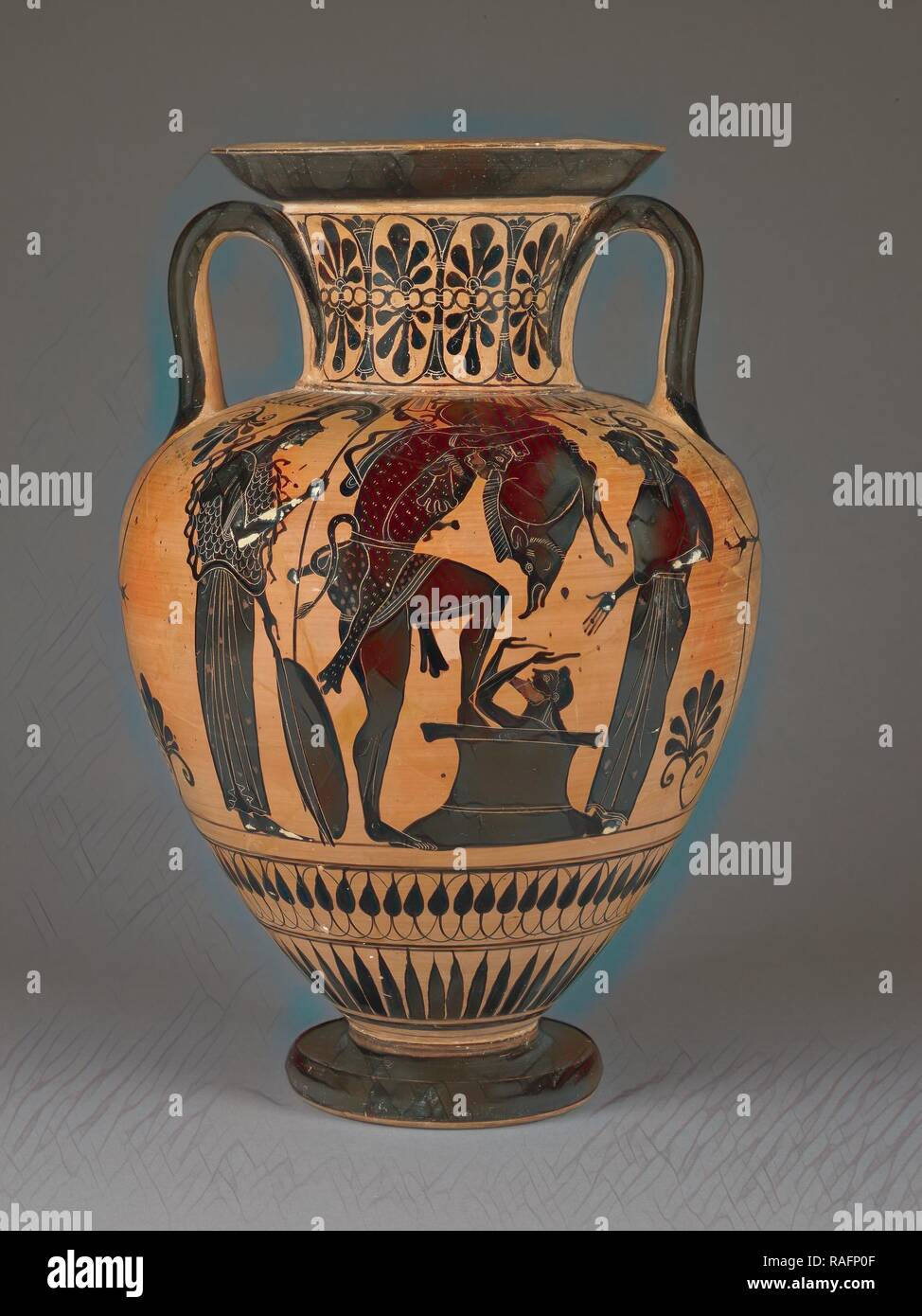 Attic BlackFigure Amphora, Attributed to Leagros Group (Greek (Attic