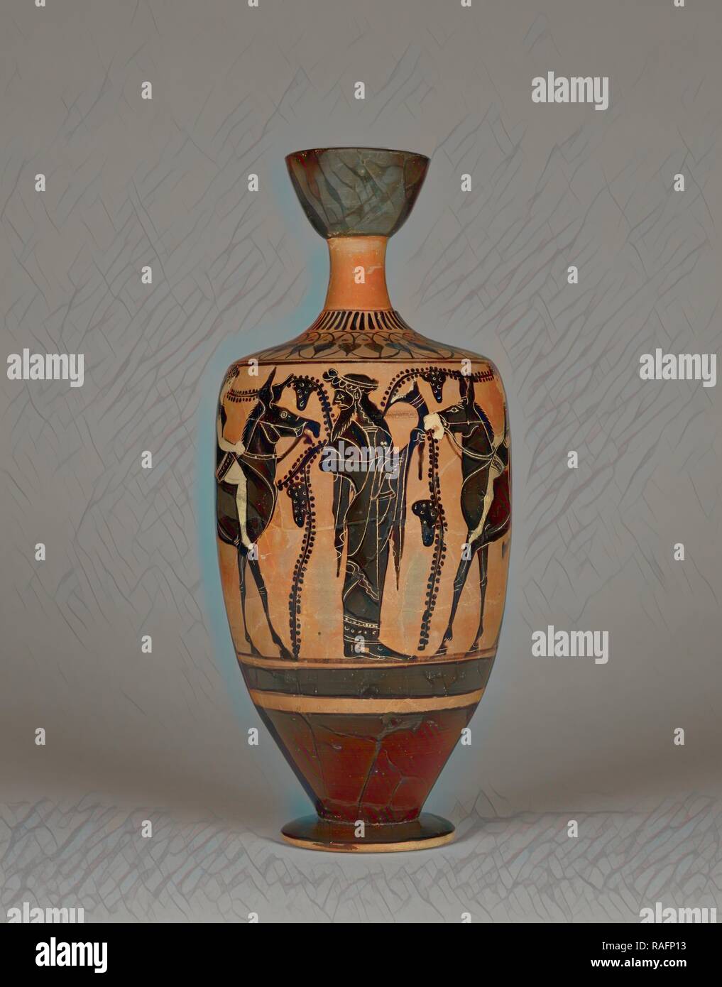 Attic BlackFigure Lekythos, Attributed to Leagros Group (Greek (Attic